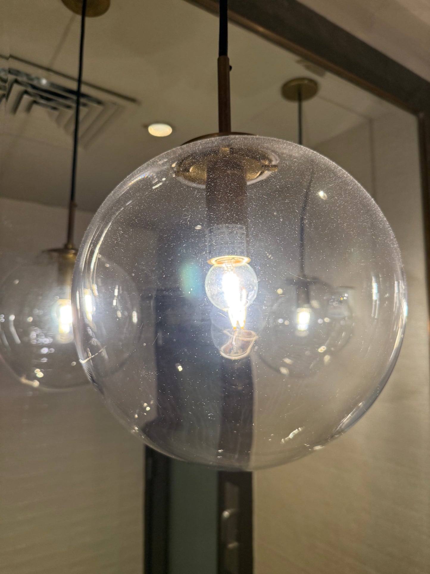 RESTROOM Sink Pendant Glass Globe