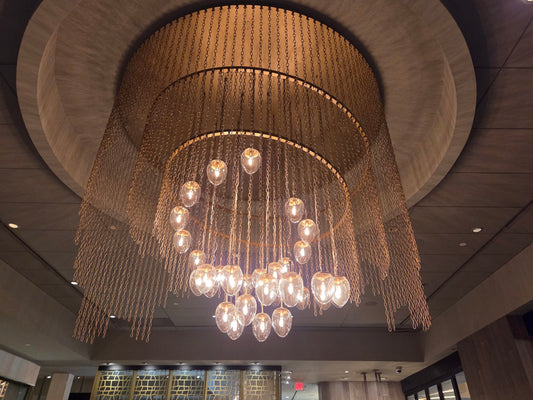 CHANDELIER Chain with Globes (Candelabra E12 Base)