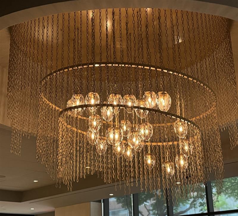 CHANDELIER Chain with Globes (Candelabra E12 Base)