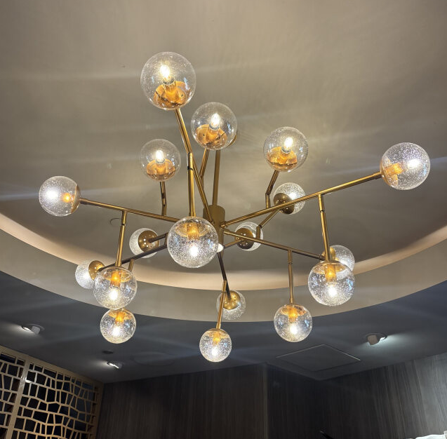 CHANDELIER Small Sphere Globe (Candelabra E12 Base)