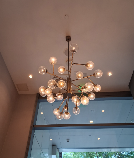 CHANDELIER Small Sphere Globe (Candelabra E12 Base)