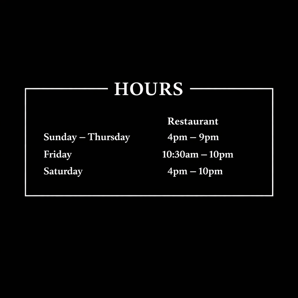 Hours Of Operations (PUR - Online)
