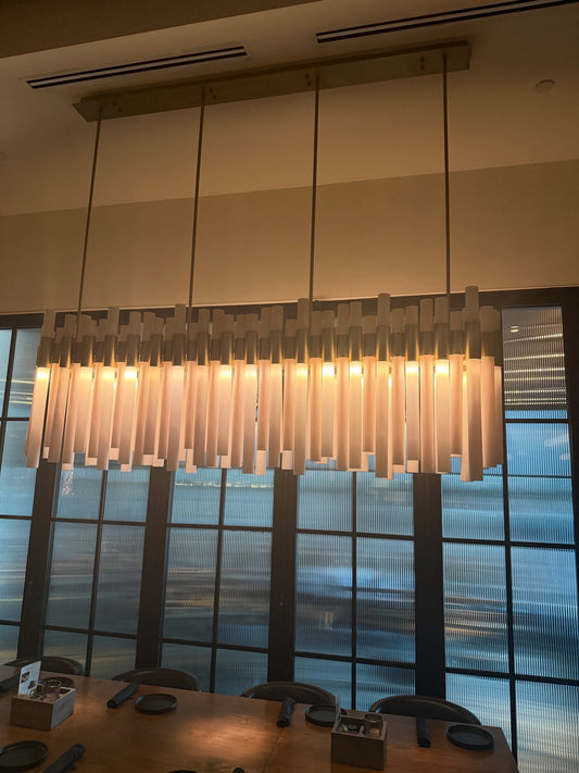 CHANDELIER Feruxe Contemporary Tubular Glass