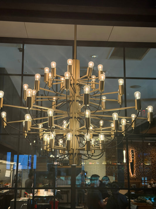 CHANDELIER Brushed Brass Sputnik