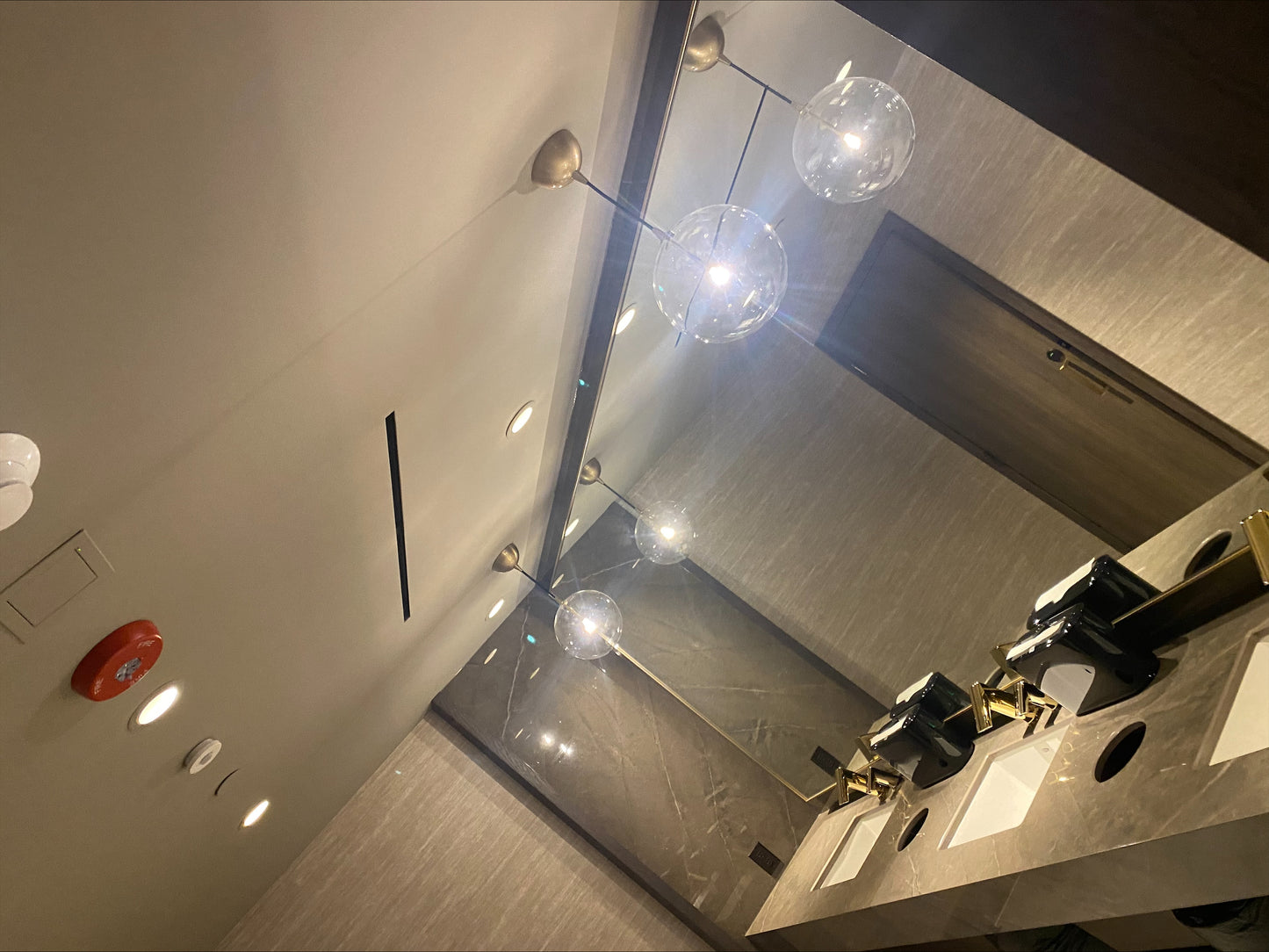 RESTROOM Sink Pendant Glass Globe